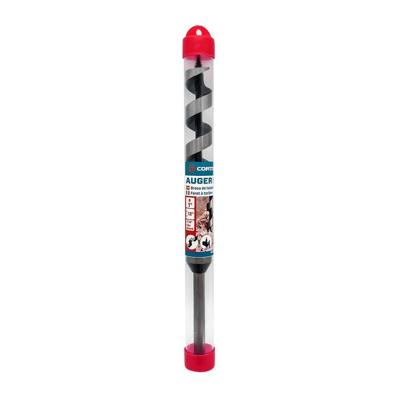Cortool 1 x 12 Inch Auger Drill Bit for Wood, Soft and Hard Wood Plastic with 7/16 Inch Hex Shank - Image 2